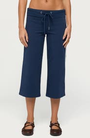 EDIKTED Zanele Side Stripe Capri Sweatpants