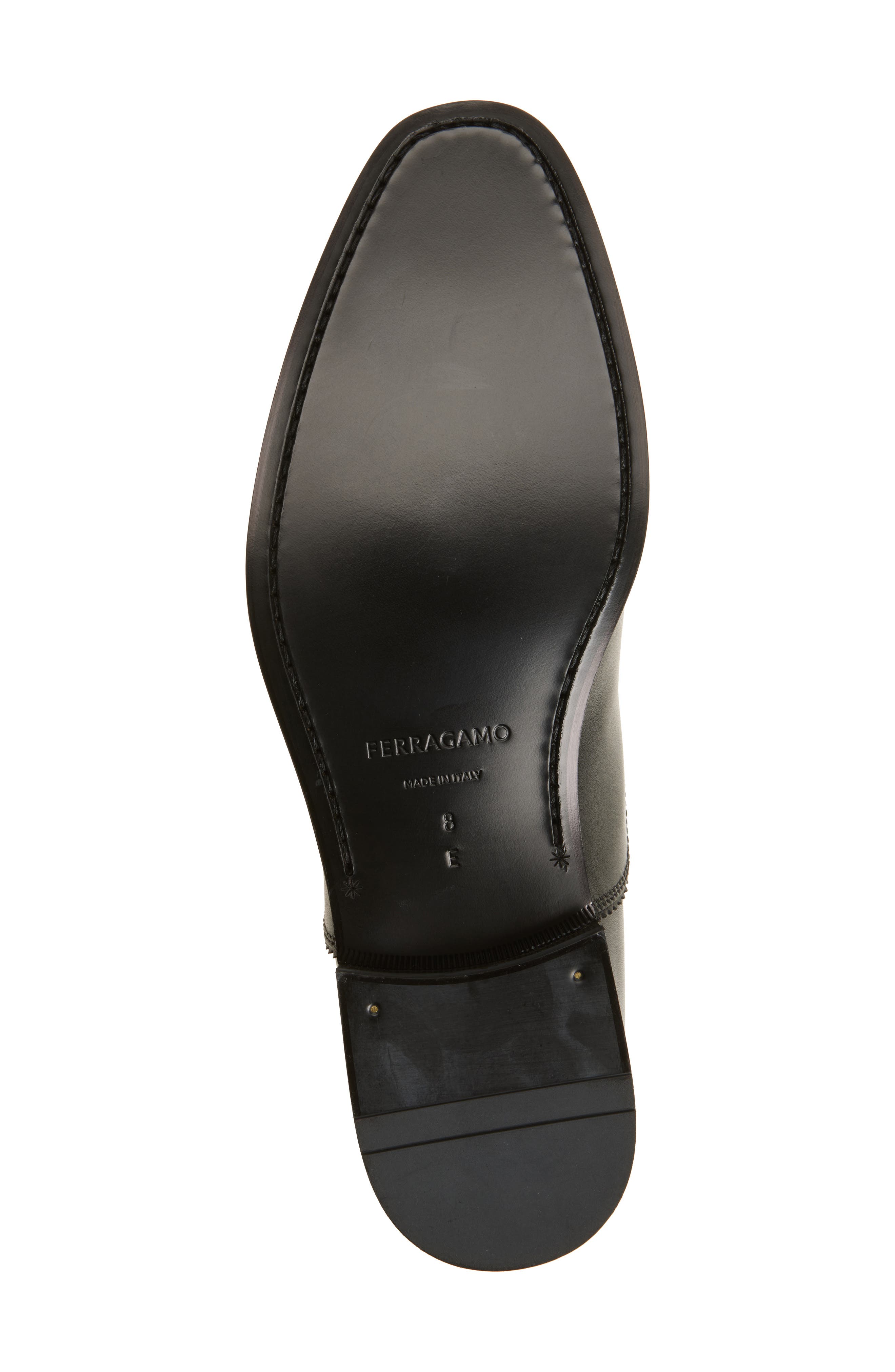 FERRAGAMO Boston Cap Toe Oxford, Alternate, color, Nero