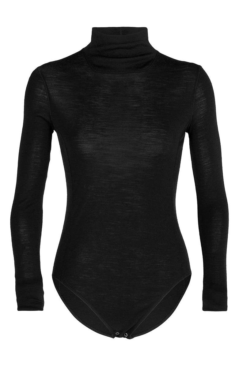 Icebreaker Queens Merino Wool Mock Neck Bodysuit, Alternate, color, 