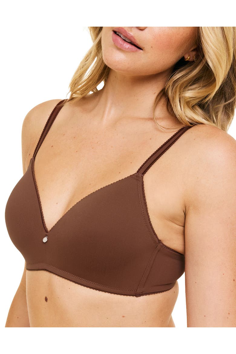 Jeannette Push Up Demi Bra, Alternate, color, Dark brown