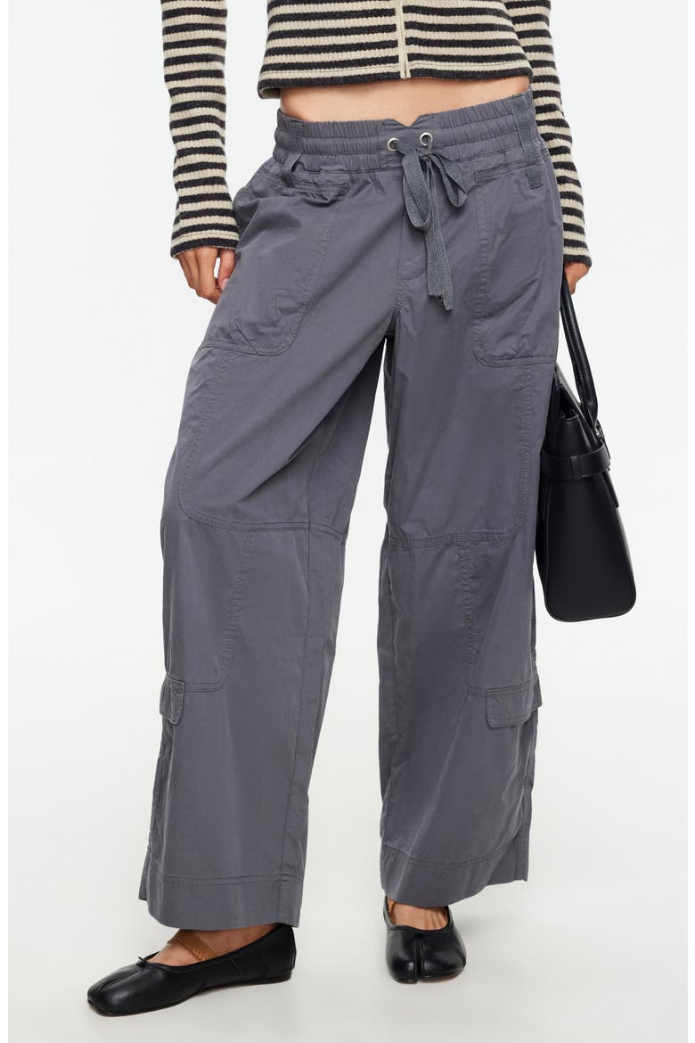 Fever Cotton Cargo Pants, Main, color, CHARCOAL