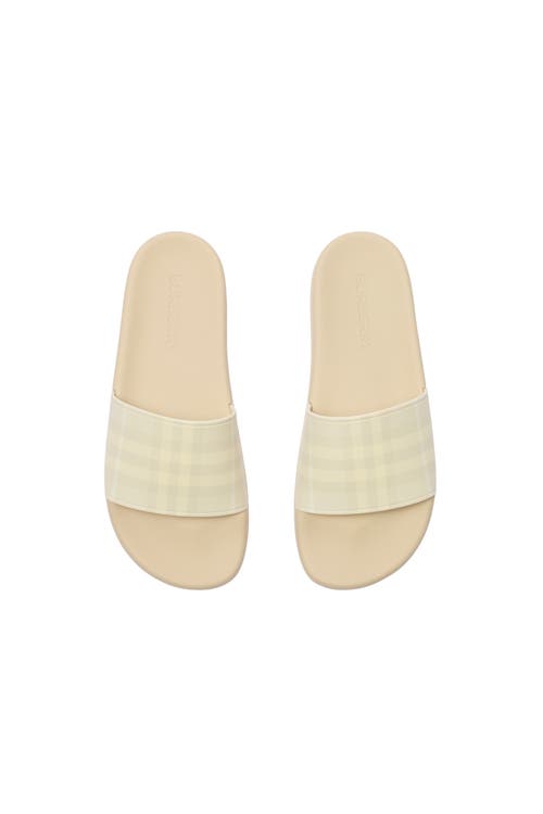 Burberry Check-print Slides In Multi