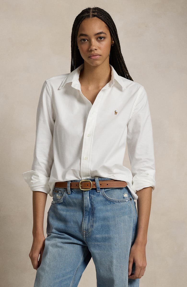 Polo Ralph Lauren Slim Fit Stretch Oxford Shirt, Alternate, color,