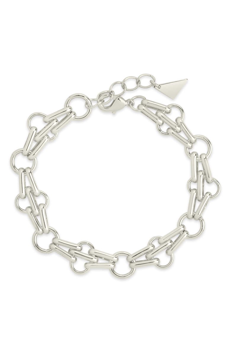 Sterling Forever Asher Chain Bracelet, Main, color, Silver