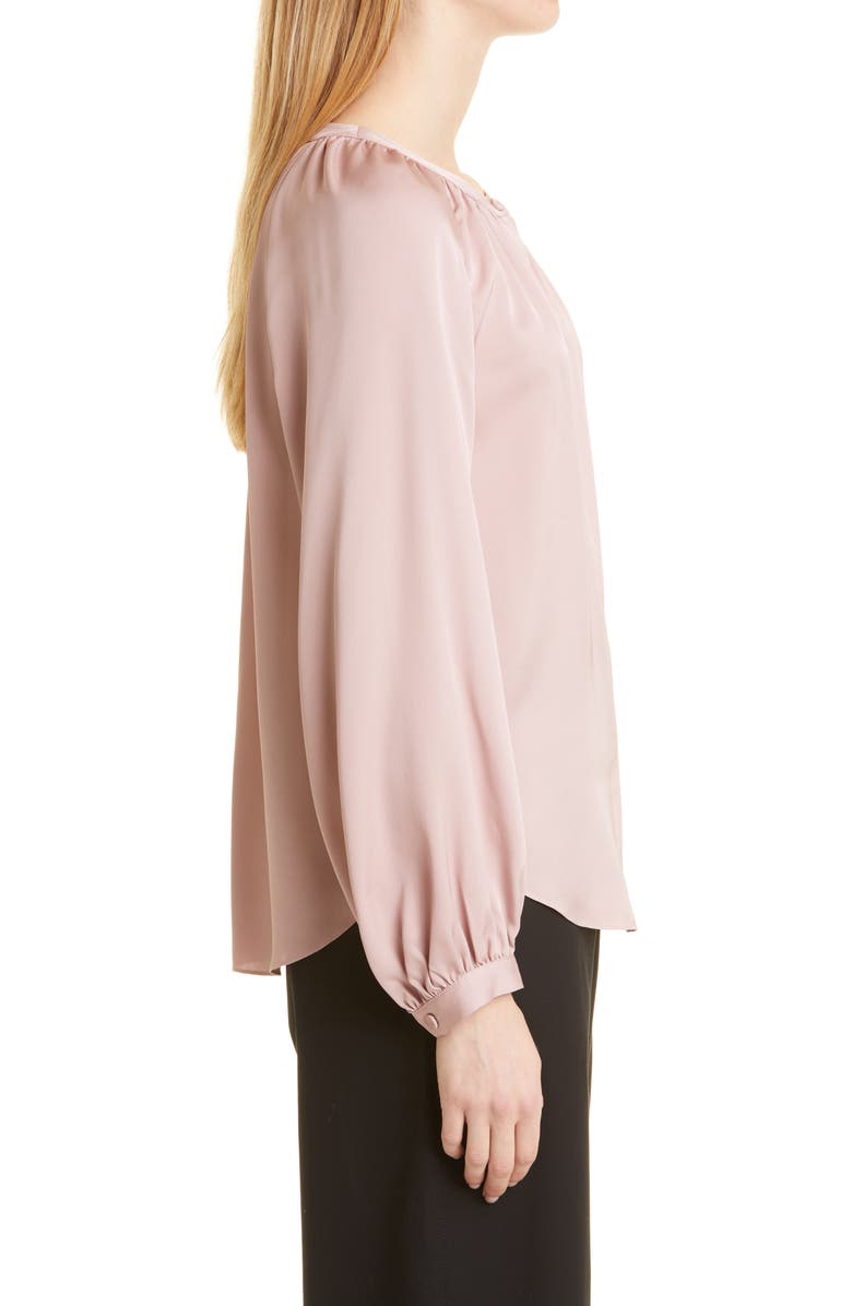 Theory Romantic Silk Blouse, Alternate, color, 
