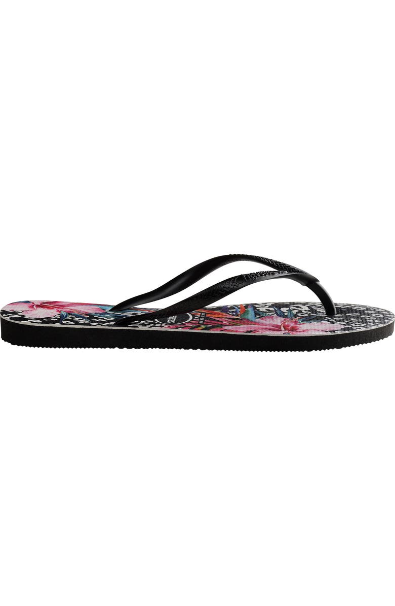 Havaianas Slim Animal Floral Flip Flop, Alternate, color,