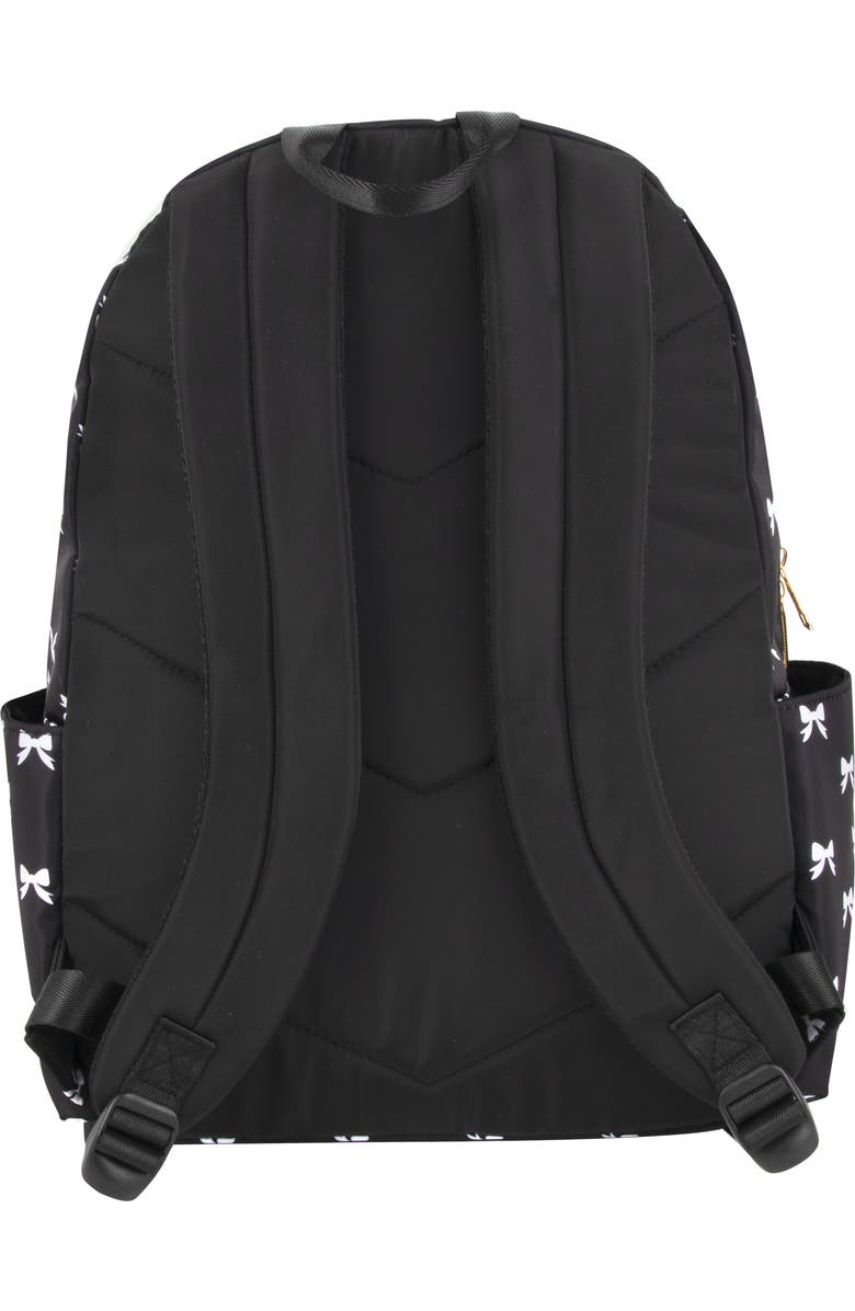 Jessica Simpson Bow Print Nylon Backpack, Alternate, color, Black