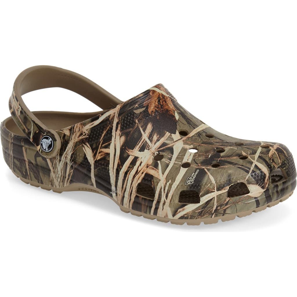 Crocs Classic Realtree Camo Clog Slip-on In Brown
