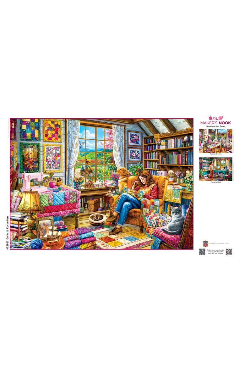 Quilts & Cucumbers 500 Piece Puzzle, Alternate, color, Multicolor