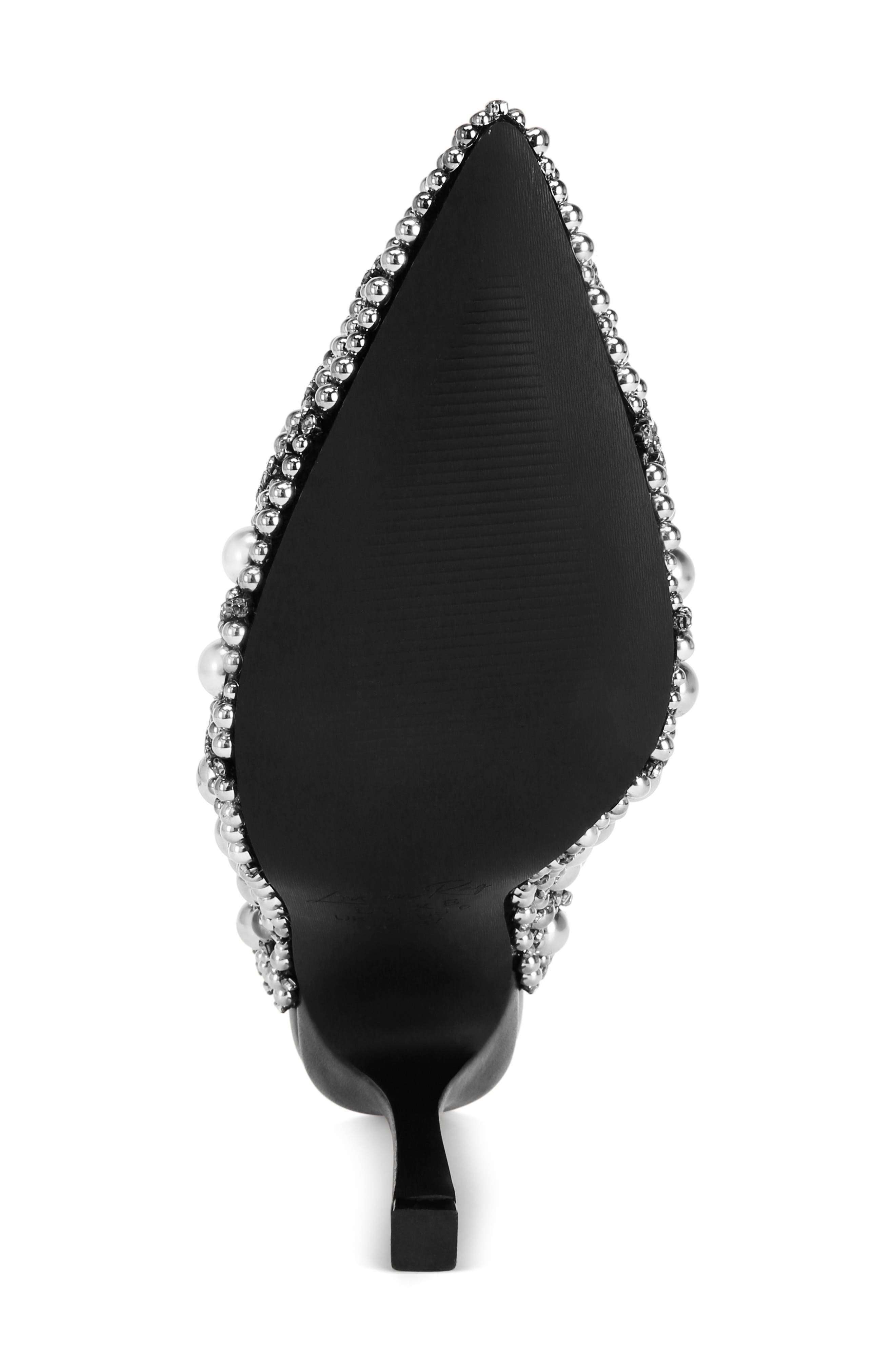 Dalston Pointed Toe Mule, Alternate, color, BLACK