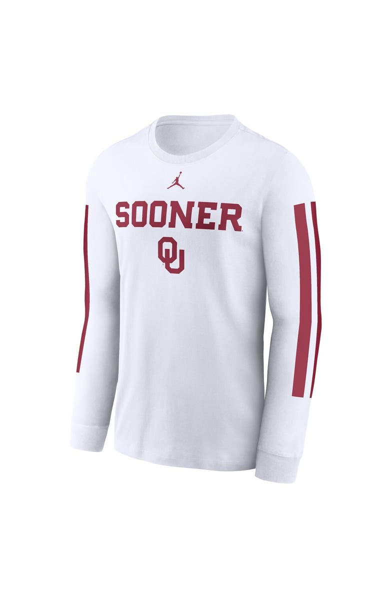 Jordan Brand Men's Jordan Brand White Oklahoma Sooners Local Spirit Slogan Long Sleeve T-Shirt, Alternate, color, White