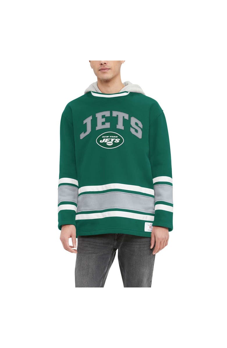 Tommy Hilfiger Men's Tommy Hilfiger Green New York Jets Ivan Fashion Pullover Hoodie, Main, color, 