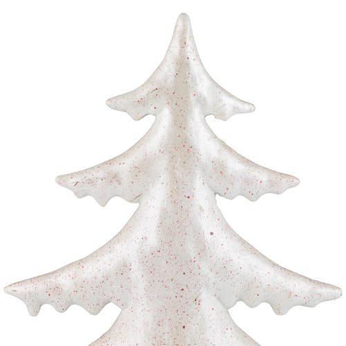 Northlight Shiny Speckled Christmas Tree Tabletop Decoration In White