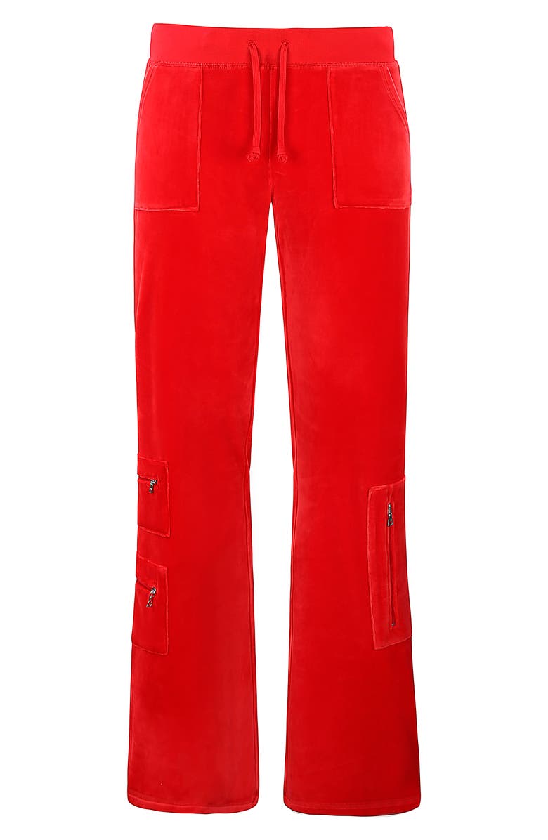 Juicy Couture Heritage Cargo Velour Track Pants, Alternate, color,