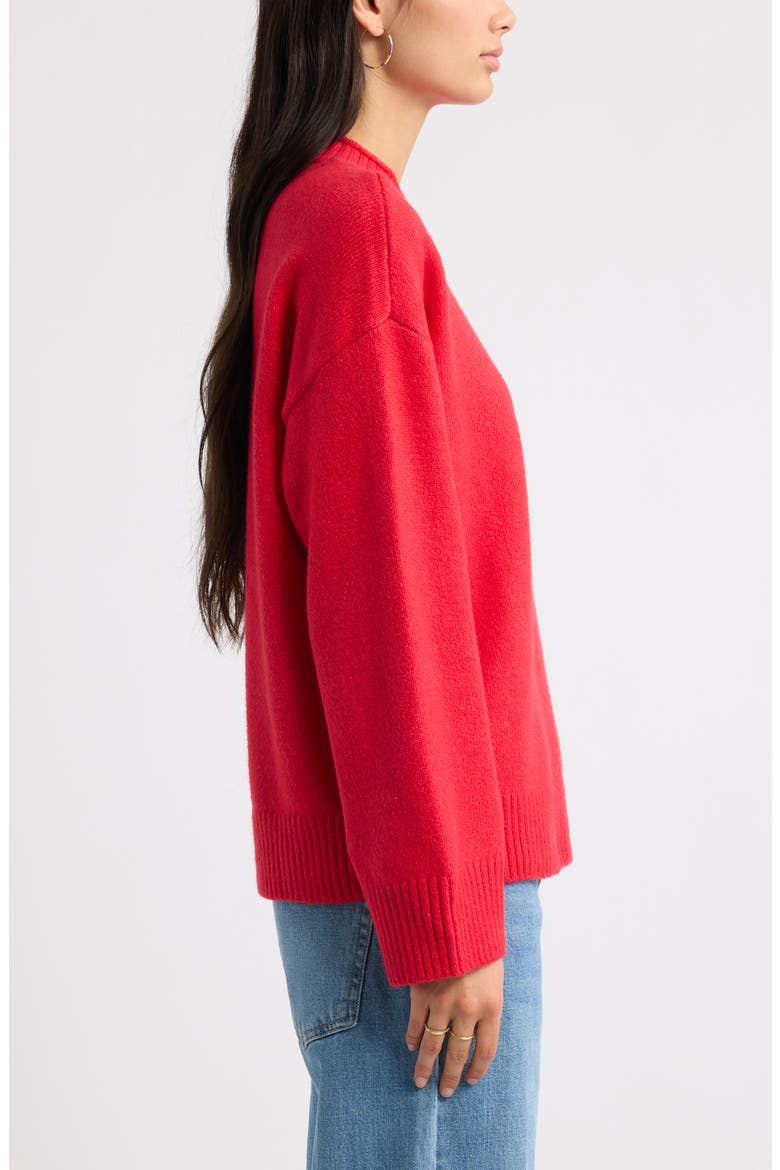 Everyday Easy Cotton Blend Sweater, Alternate, color, RED PEPPER