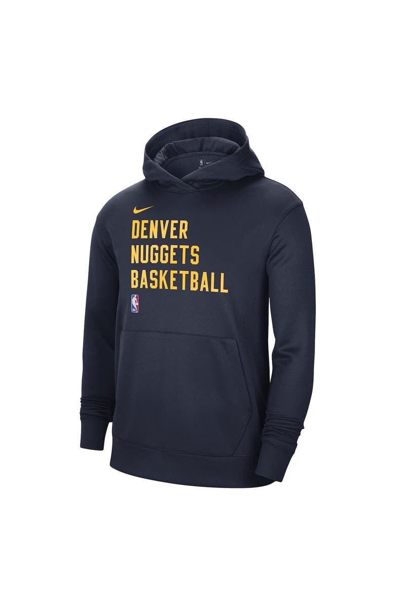 Nike Unisex Nike Navy Denver Nuggets 2023/24 Performance Spotlight On-Court Practice Pullover Hoodie, Alternate, color,