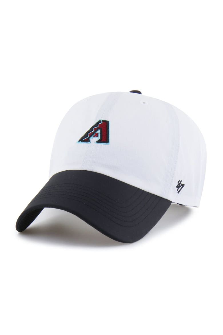 Men's '47 White/Black Arizona Diamondbacks Vista Mini Clean Up brrr° Adjustable Hat, Main, color, White