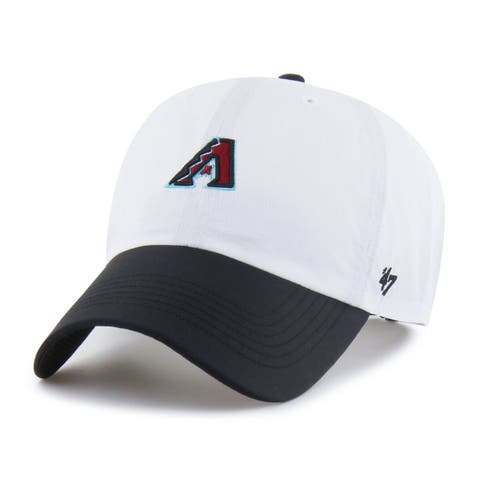 Men's '47 White/Black Arizona Diamondbacks Vista Mini Clean Up brrr° Adjustable Hat
