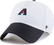 '47 Men's '47 White/Black Arizona Diamondbacks Vista Mini Clean Up brrr° Adjustable Hat