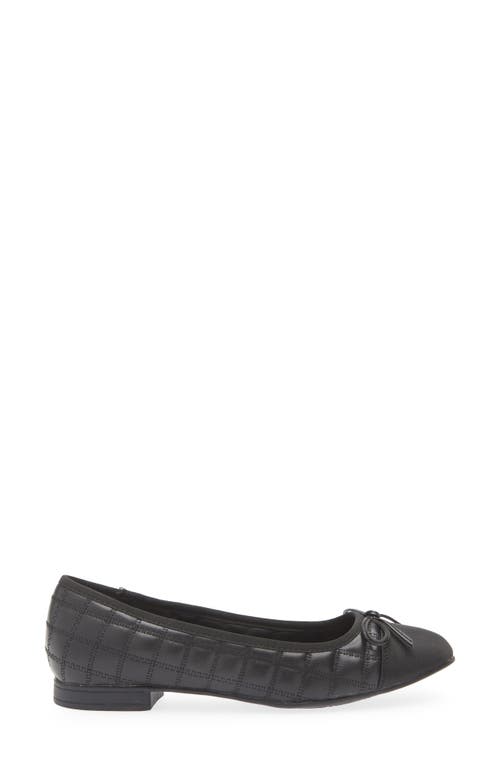 T Tahari Chateau Cap Toe Quilted Flat In Black/black