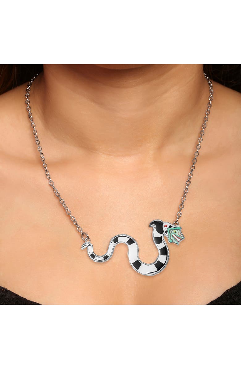 BEETLEJUICE Sandworm Pendant Necklace, 18"+3", Alternate, color, Multicolor