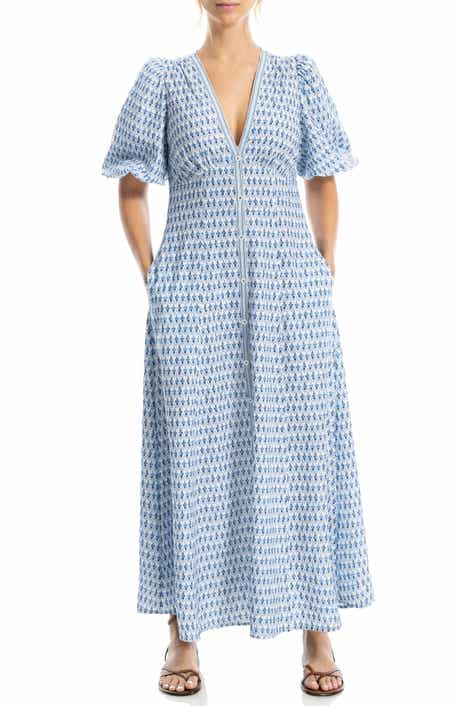 MAX STUDIO Bubble Sleeve Maxi Dress