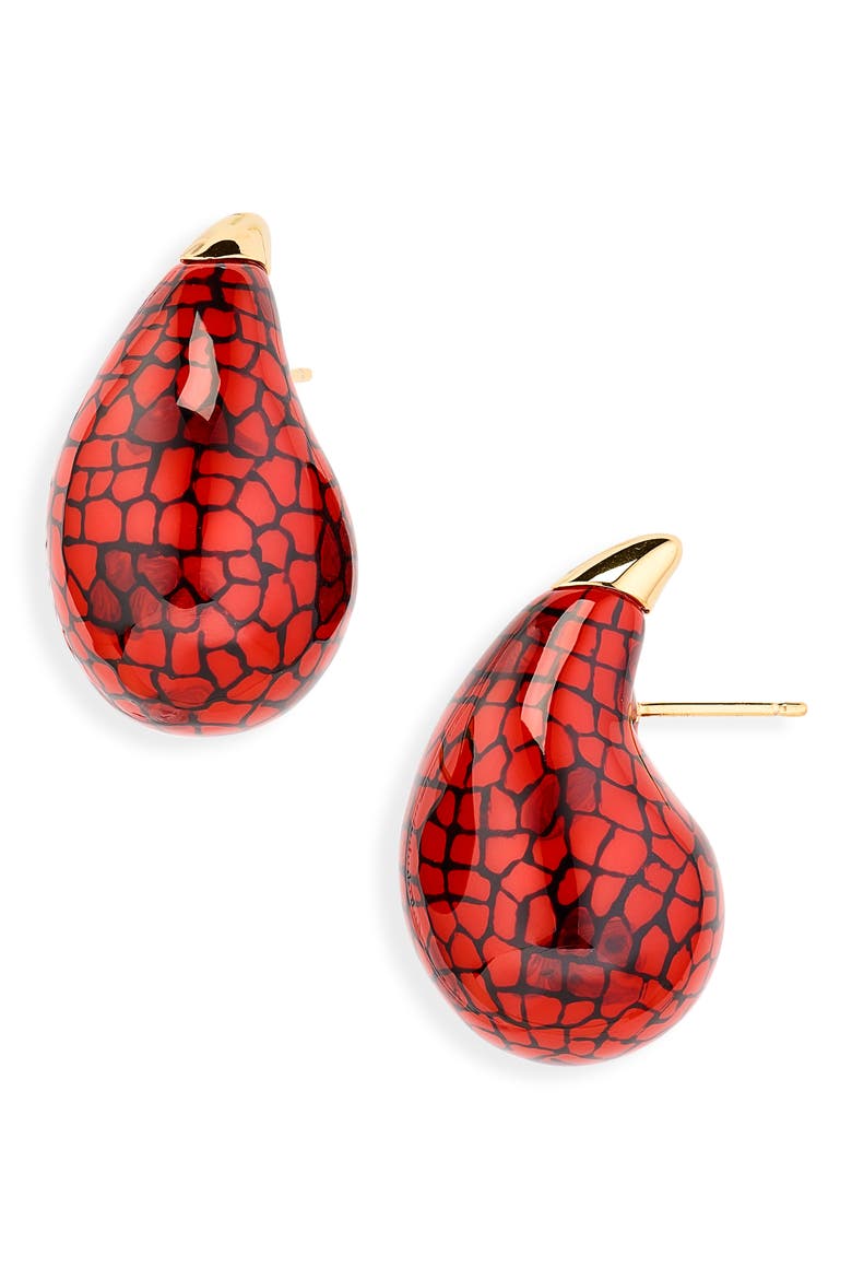Small Drop Earrings, Main, color, CRAVE/ BLACK