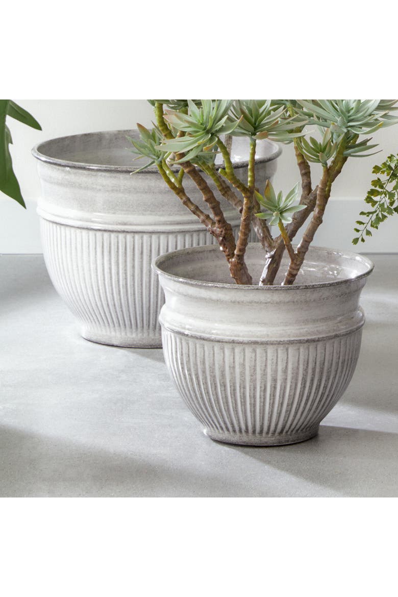 Camelia Pots Set of 3, Alternate, color, White