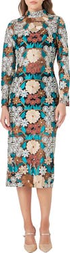 Endless Rose Floral Embroidered Long Sleeve Dress