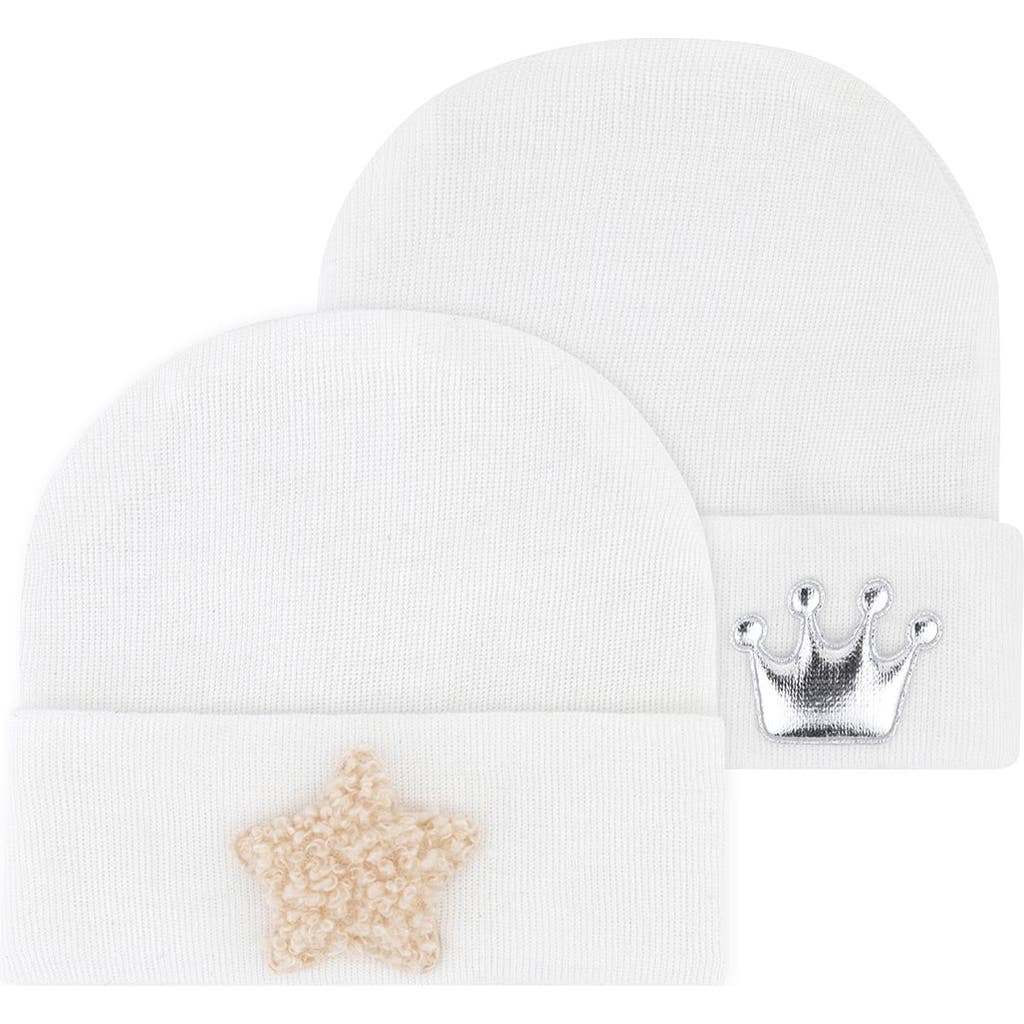 Ely's & Co. Newborn Hospital Hats 2 Packs In White