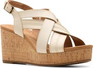Clarks® Sabina Wedge Slingback Sandal