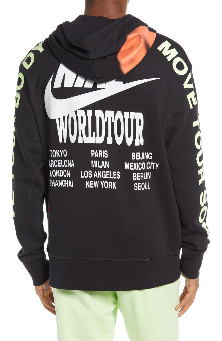 Nike Sportswear World Tour Graphic Hooded Sweatshirt, Alternate, color, 