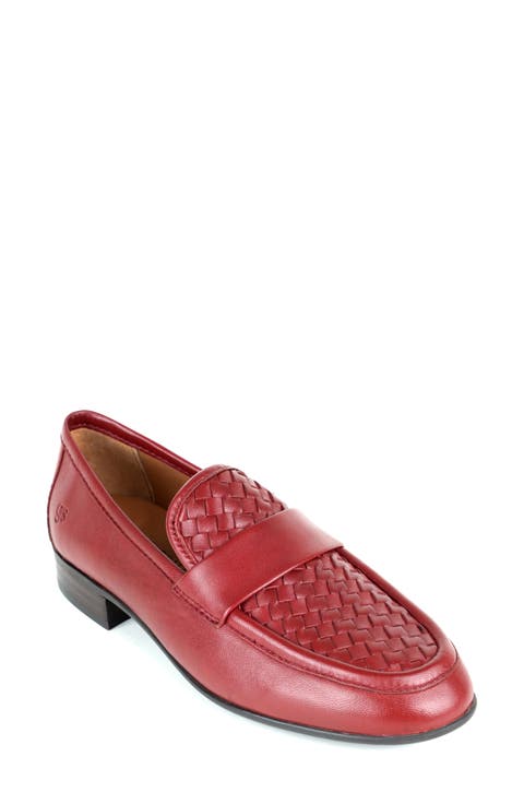 Crew Woven Leather Loafer (Women)