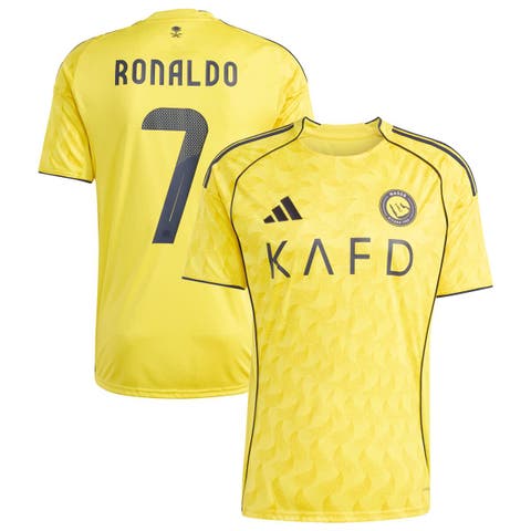 Men's adidas Cristiano Ronaldo Yellow Al-Nassr FC 2025/26 Home Replica Player Jersey