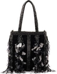 Frances Valentine Gatsby Mini Beaded & Sequin Velvet Tote Bag