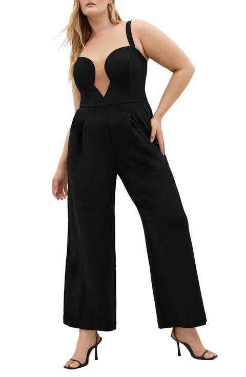 Flaunt It Wide Leg Jumpsuit (Plus)