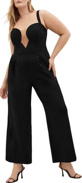 City Chic Flaunt It Wide Leg Jumpsuit