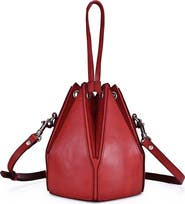 OLD TREND Prism Small Convertible Leather Bucket Crossbody