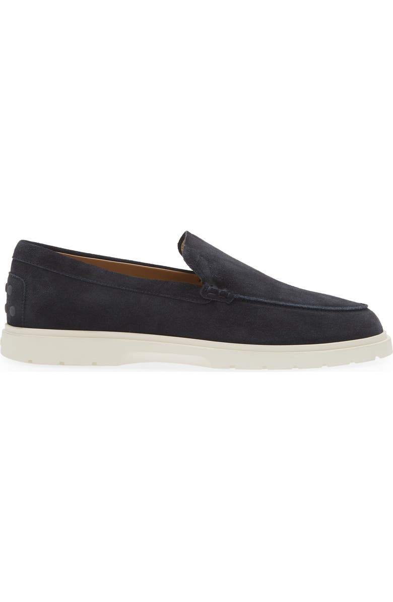 Tod's Suede Loafer, Alternate, color, Blue