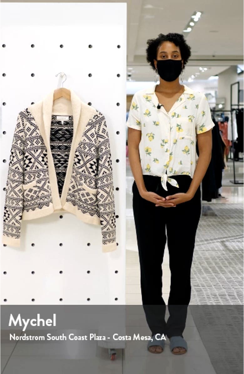 Lodge Fair Isle Open Front Cardigan, sales video thumbnail