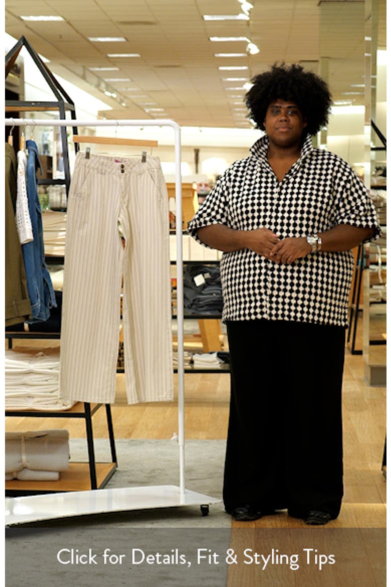 Cory Stripe Low Rise Wide Leg Jeans video