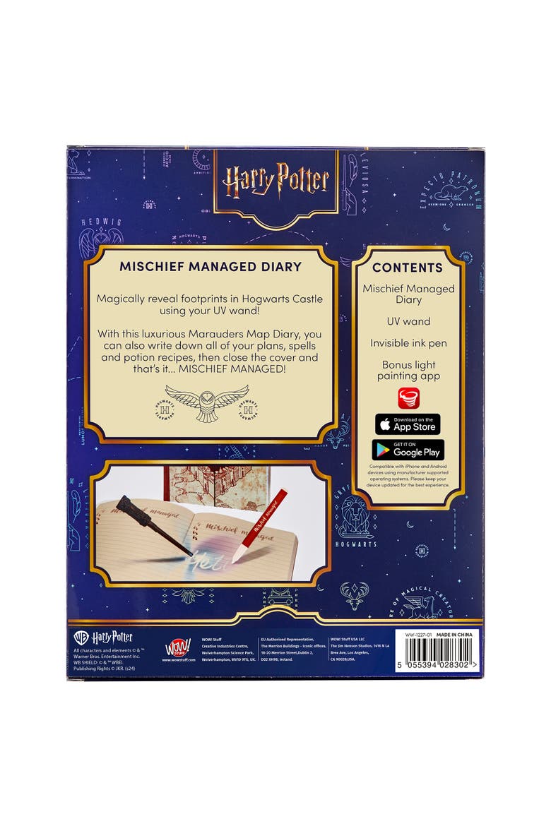 Harry Potter Diary Mischief Managed, Alternate, color, Multicolored