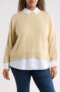 SUGARLIPS Azira Mixed Media Layered Sweater