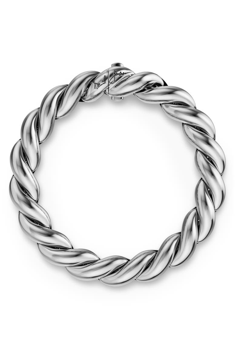 Mercer Sculpted Cable Chain Bracelet, Alternate, color, SILVER