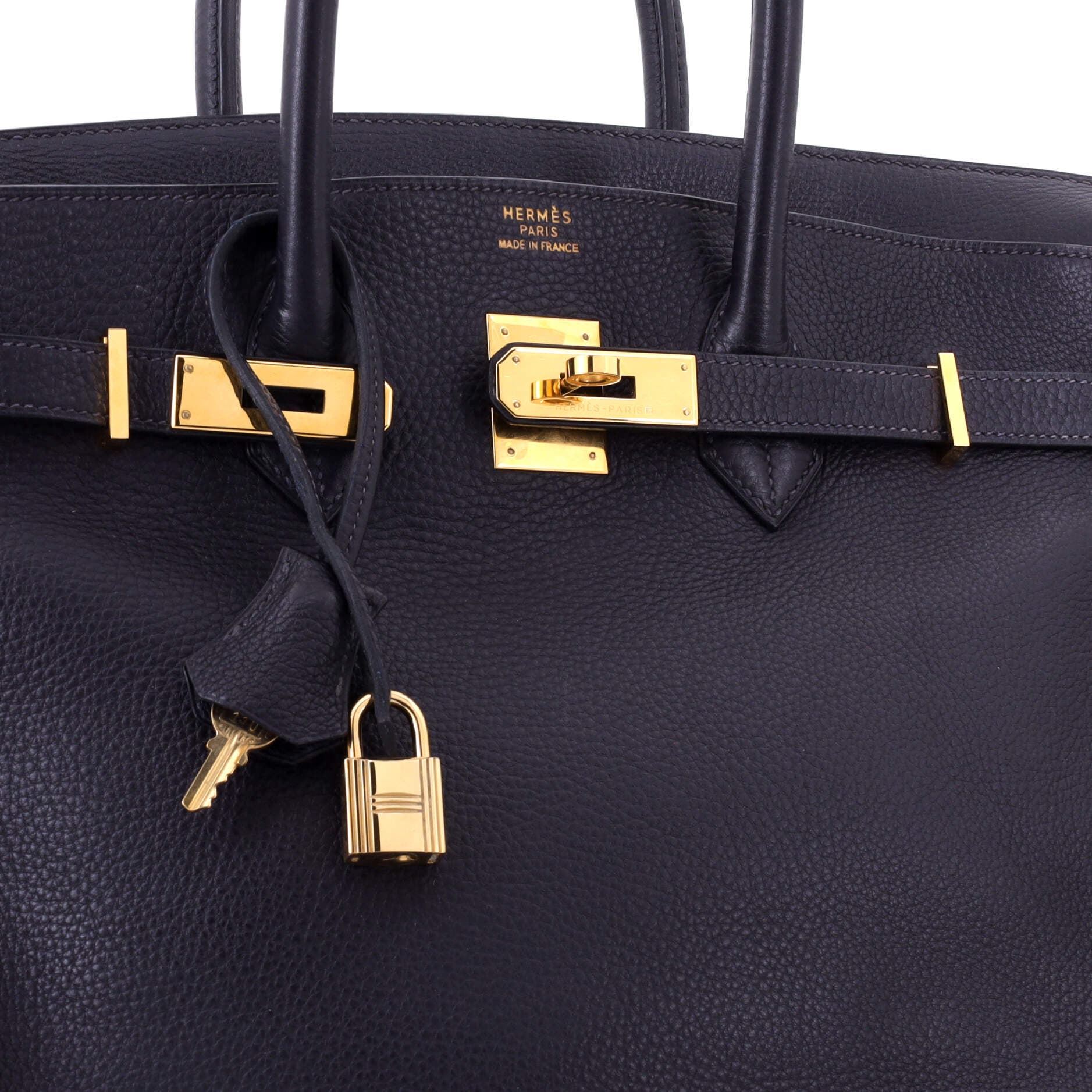 Pre-Owned Hermes Birkin Handbag Blue Togo with Gold Hardware 35, Alternate, color, Bleu Marine