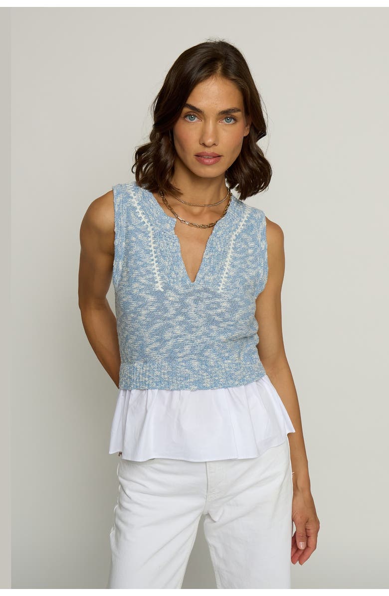 Central Park West Sleeveless Twofer, Main, color, Blue