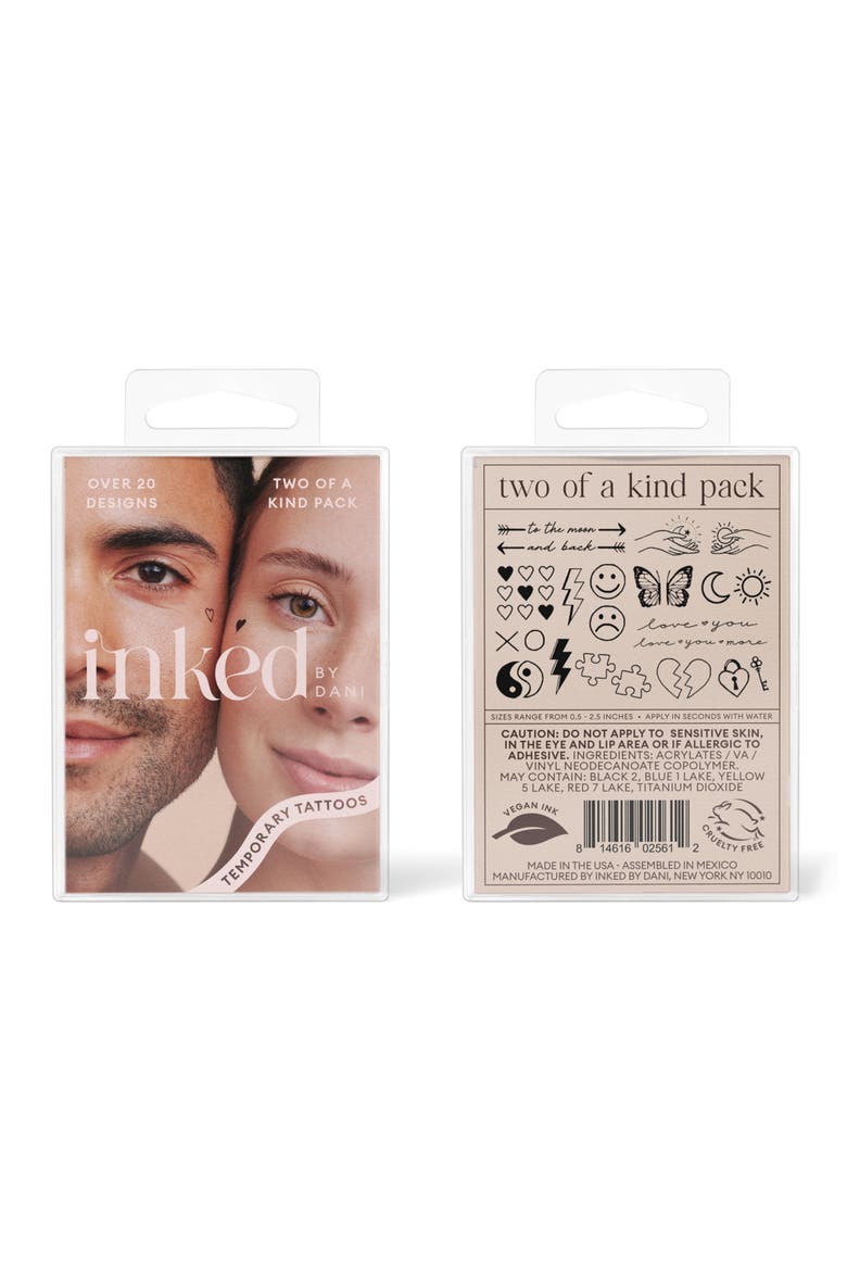 Two of a Kind Pack Temporary Tattoos, Alternate, color, NONE