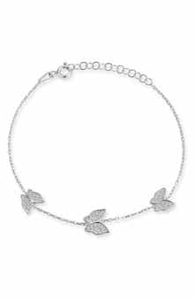 SPHERA MILANO Sterling Silver & CZ Bufferfly Bracelet
