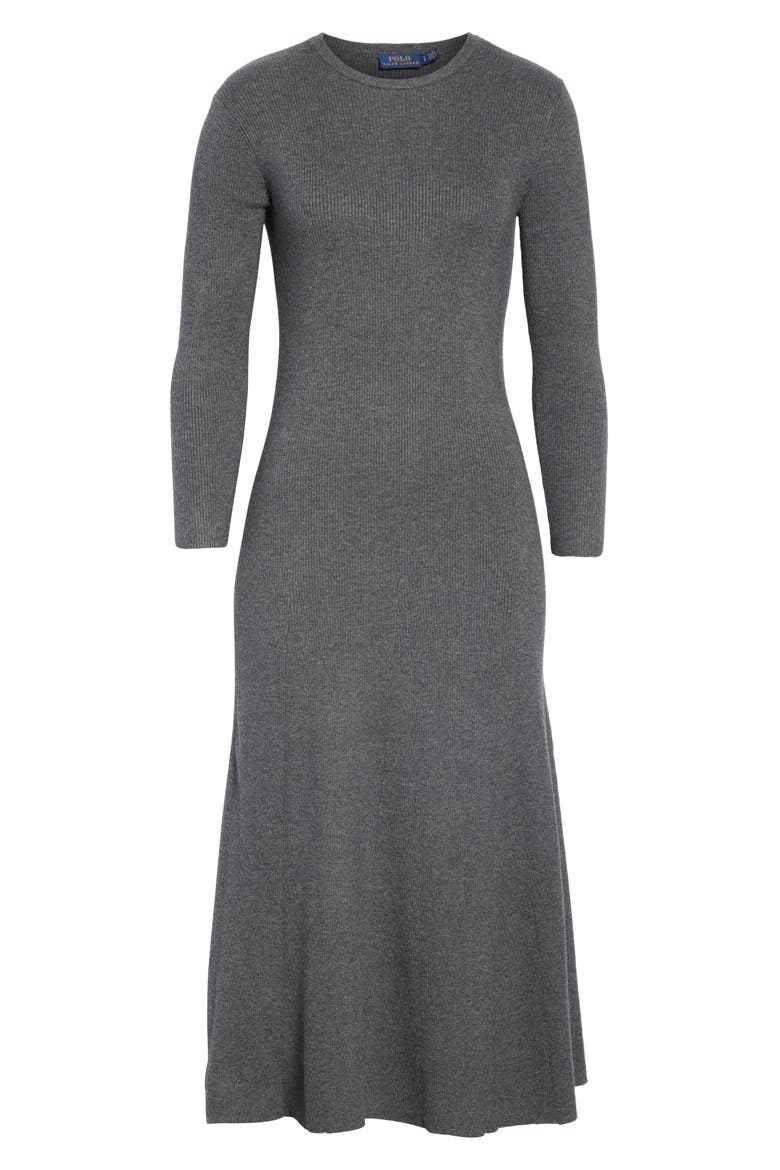 Midi Sweater Dress, Alternate, color, BARCLAY HEATHER