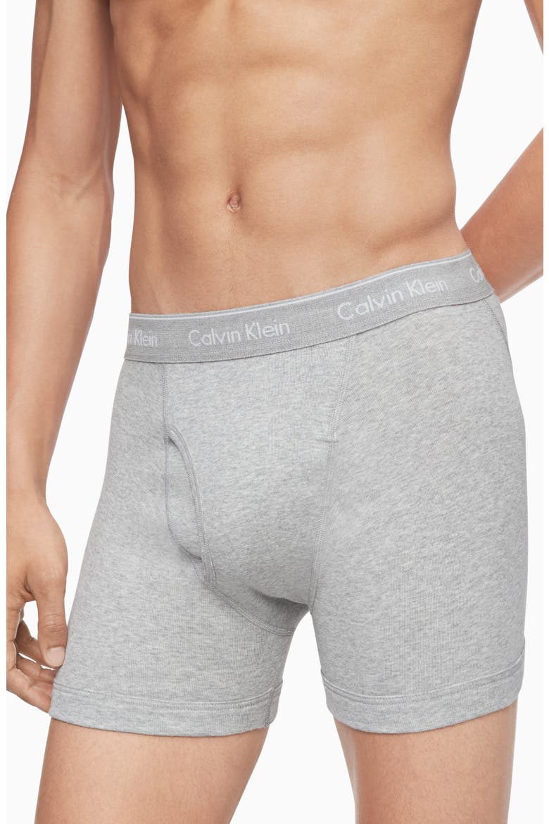 Classics 3-Pack Cotton Boxer Briefs, Alternate, color, HEATHER GREY